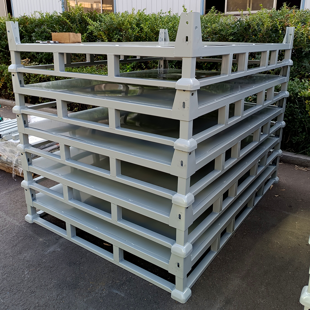 Heavy-Duty Q235 Steel Pallet With Poles | Heavy-Duty Collapsible Design For Warehouse Stacking &amp; Logistics