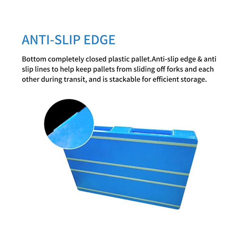 1200*1000Mm 3 Runners Plastic Pallet Flat Top Surface Hdpe Hygienic Plastic Pallets for Sale