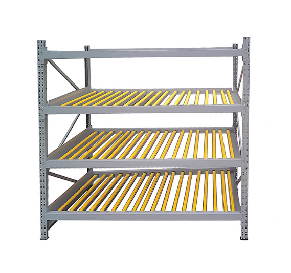 Factory Warehouse Storage 5 Durable Gravity Flow Racking FIFO Adjustable Roller Rack Metallic Shelves Carton Flow Rack System
