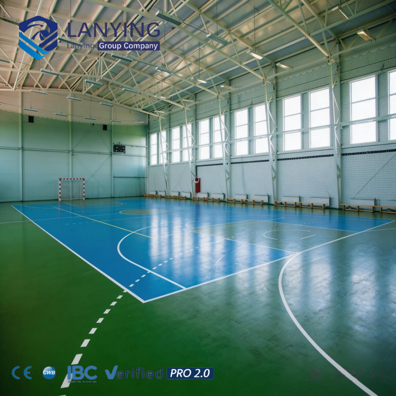 Multi-purpose Sports Hall Robust Steel Mezzanine Systems Pre-engineered Metal Building