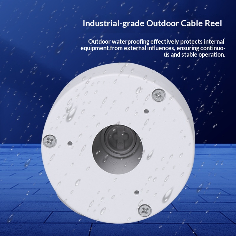 134s PP Waterproof Cable Concealment Box Thickened Security Cameras Housing Wall-Mounted Dome Camera Bracket Cable Reel