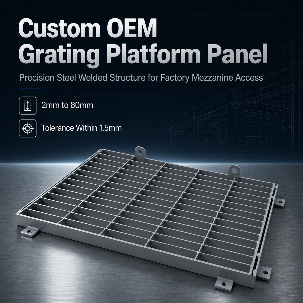 Custom OEM Grating Platform Panel | Precision Steel Welded Structure for Factory Mezzanine Access