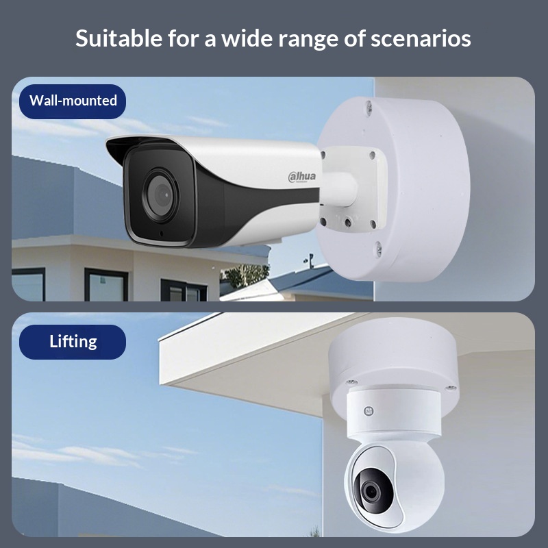 134s PP Waterproof Cable Concealment Box Thickened Security Cameras Housing Wall-Mounted Dome Camera Bracket Cable Reel