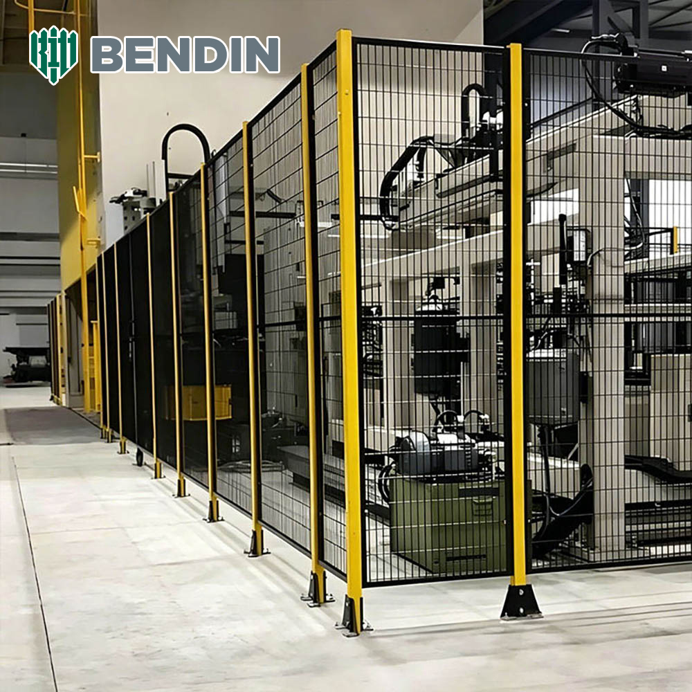 Robot Work Area Safety Fence Galvanized Steel Machine Guarding Barrier for Industrial Automation Protection