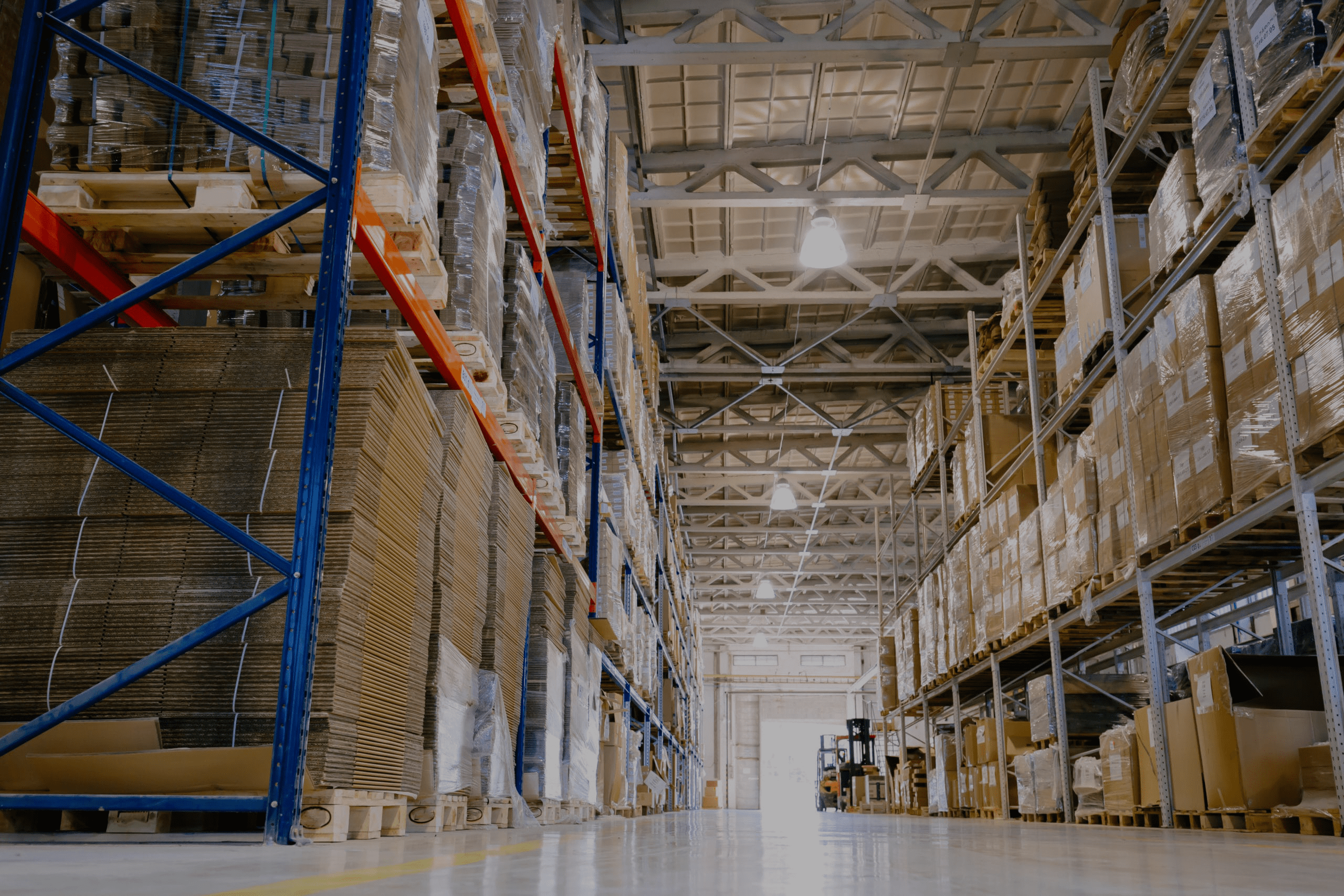 Industrial warehouse racking installation with live dynamic roller beds