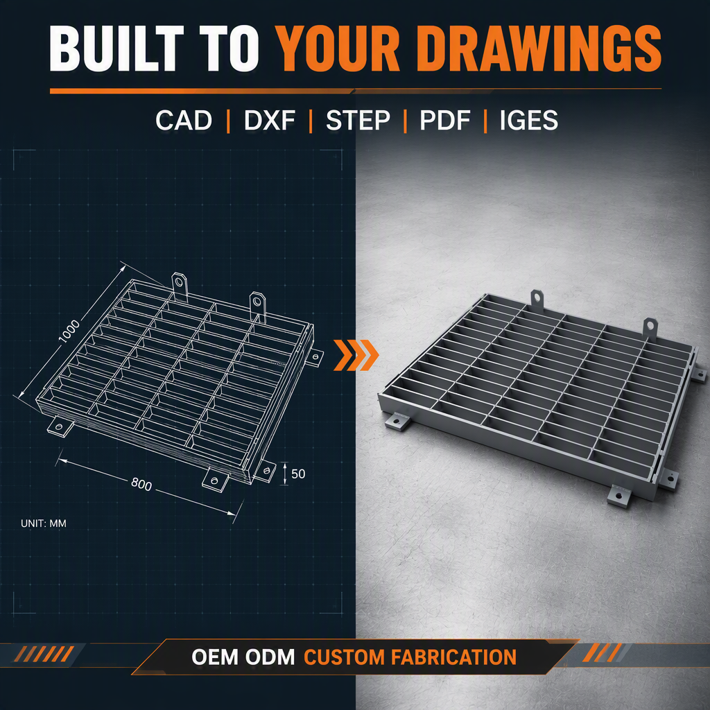 Custom OEM Grating Platform Panel | Precision Steel Welded Structure for Factory Mezzanine Access