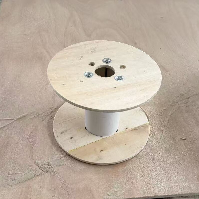 Assembly Type Plywood Spool Detachable Empty Wooden Wire Cable Reel Semi-Automatic Multifunctional Brand BR Model 2026-8-4 1.8kg