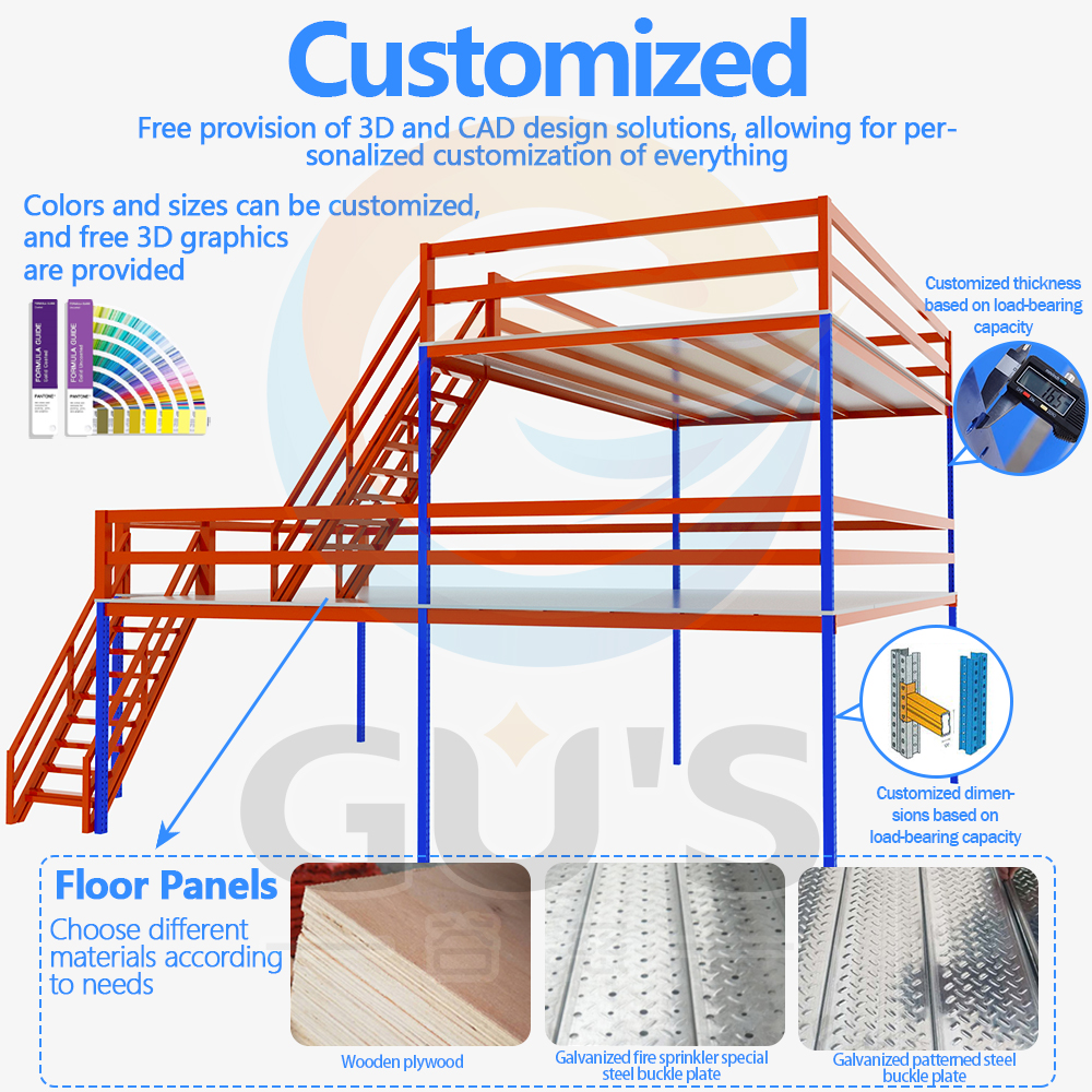 2024 Multi-Level Mezzanine Floor System Corrosion Protection Steel Frame Platform Multi-Layer Mezzanine Floor Frame System