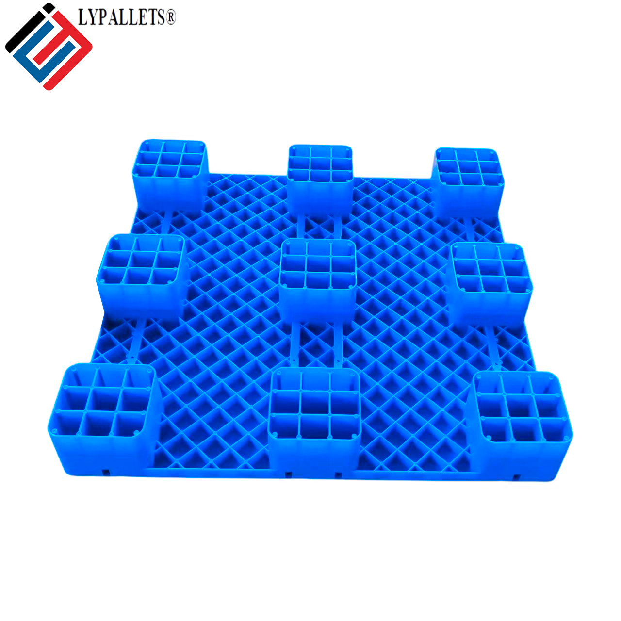 High Quality Low Price Wholesale Nine Feet Plastic Flat Pallet for Warehouse Industrial Logistic Low Price One Way Shipping