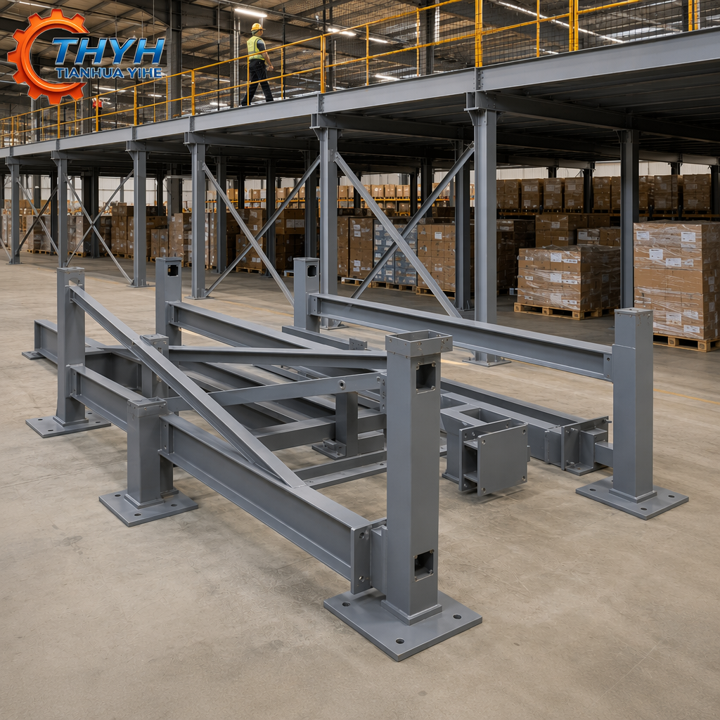 Heavy-Duty Welded Mezzanine Floor Structure Shot Blasted Primer Painted Q345 Q355 Heavy Plate Full QC Certified Stainless Steel