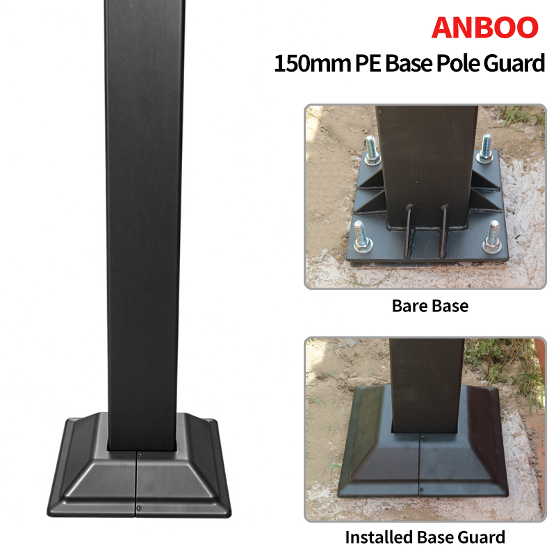 Factory Custom 150mm 6 Inch PE Column Base Protector Safety Guard for Warehouse Racks Post ANBOO