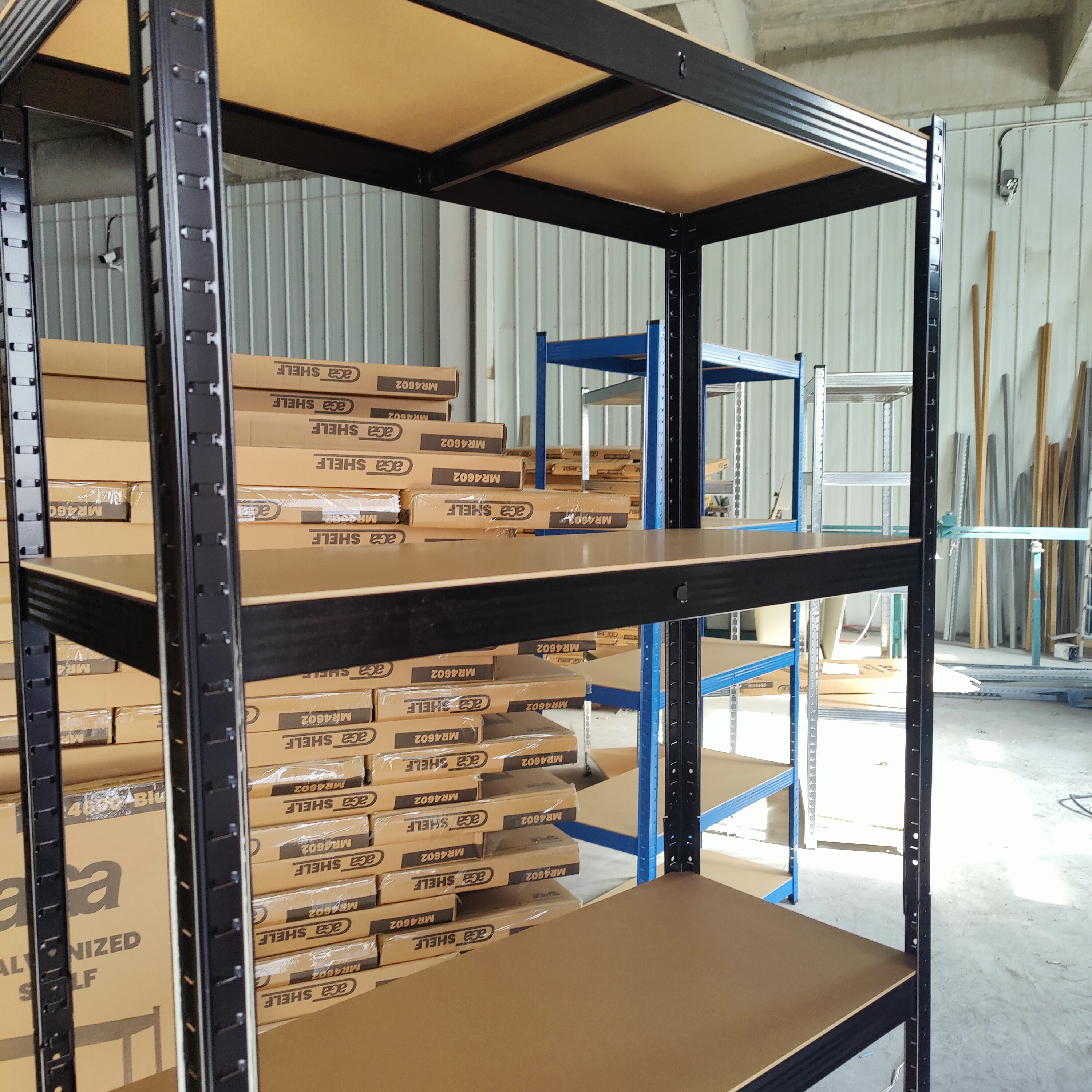Heavy Duty Metal Shelving Unit Cold-Rolled Steel Racking Plate Mold Storage Goods Shelf Rack System Storage Boltless Rack