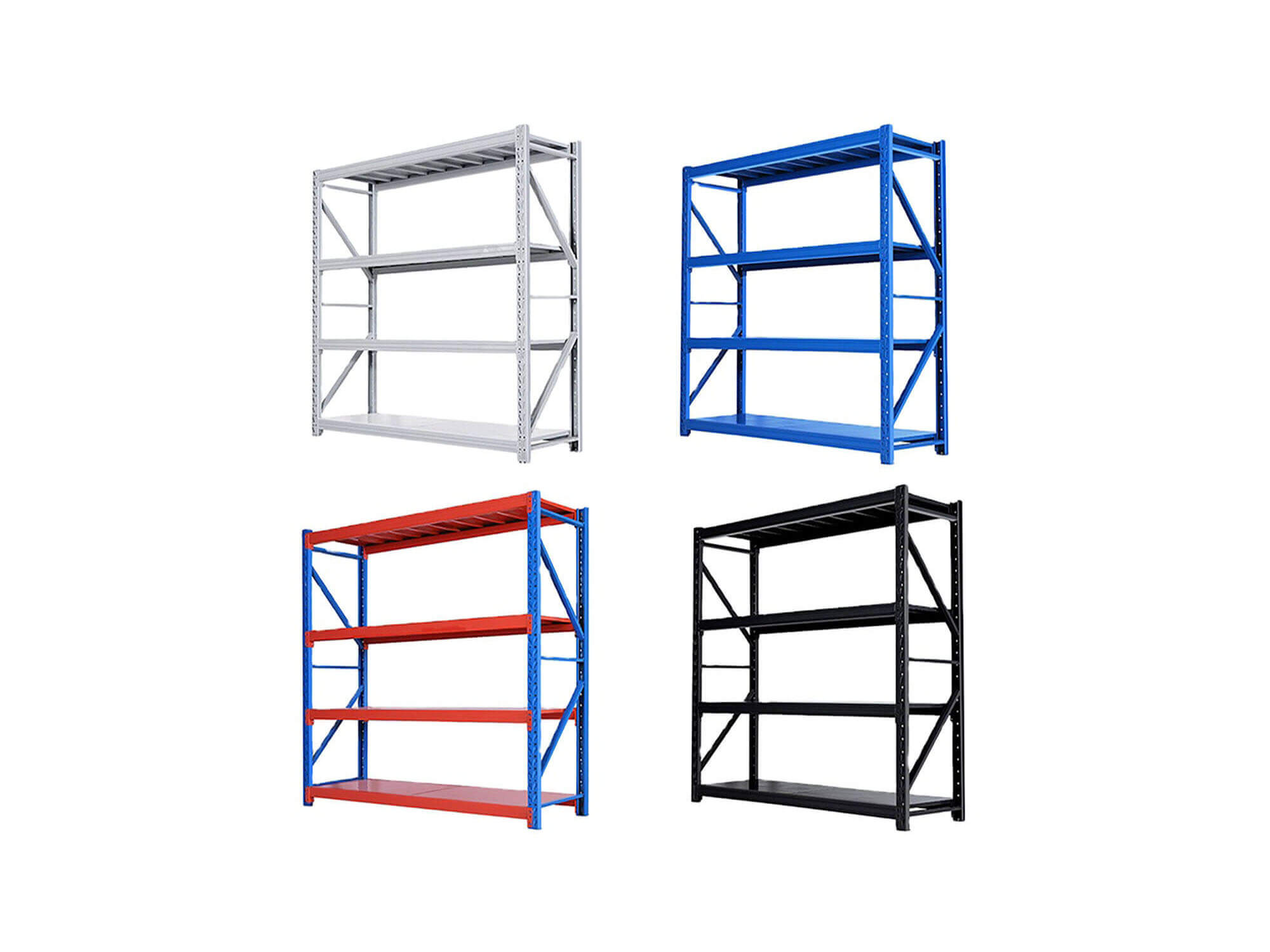 Light Duty Rack Steel Storage Racks Longspan Shelving for Garage and Warehouse Corrosion Protection Metal Shelving