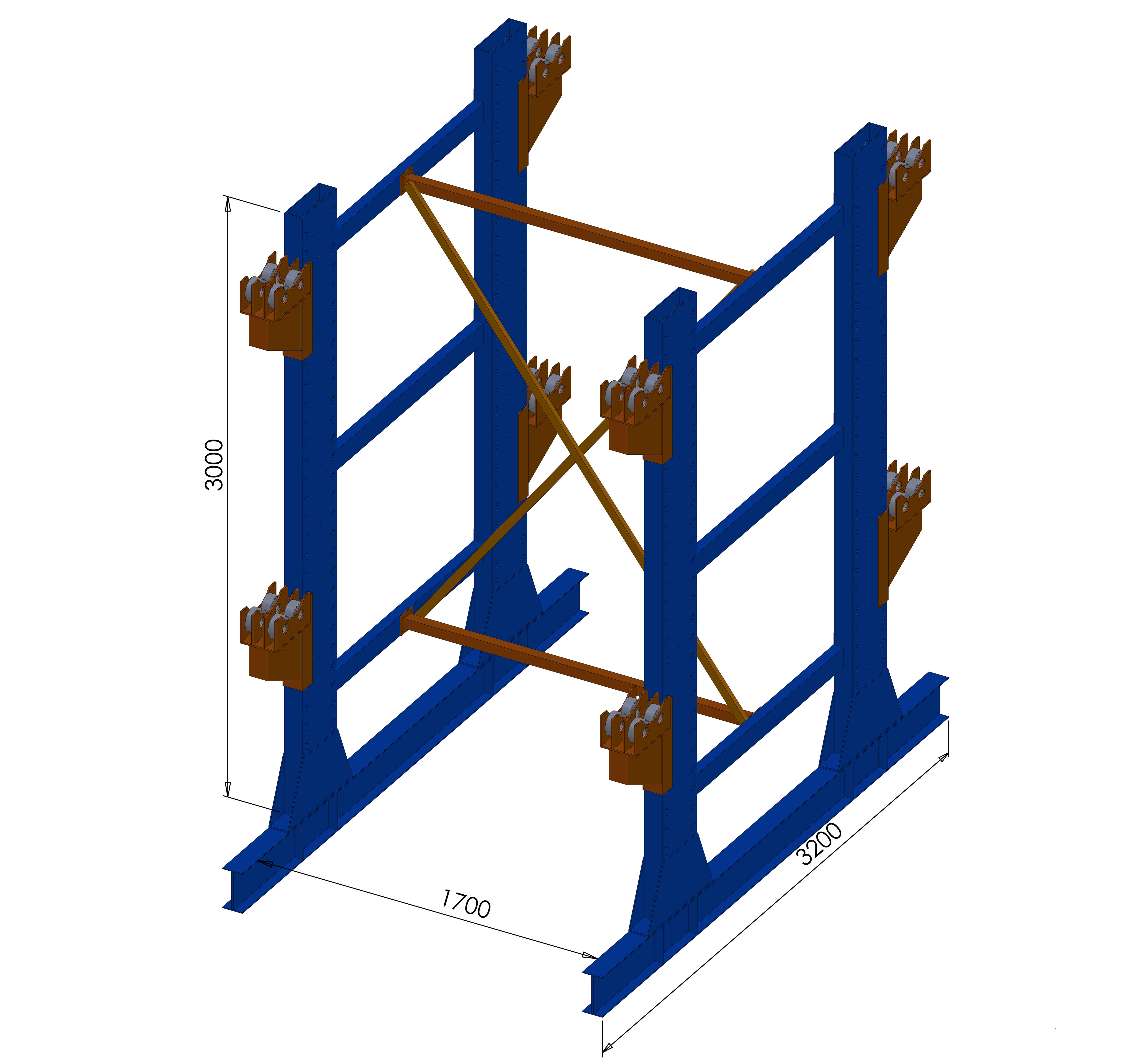 Heavy Duty Cable Drum Storage Rack