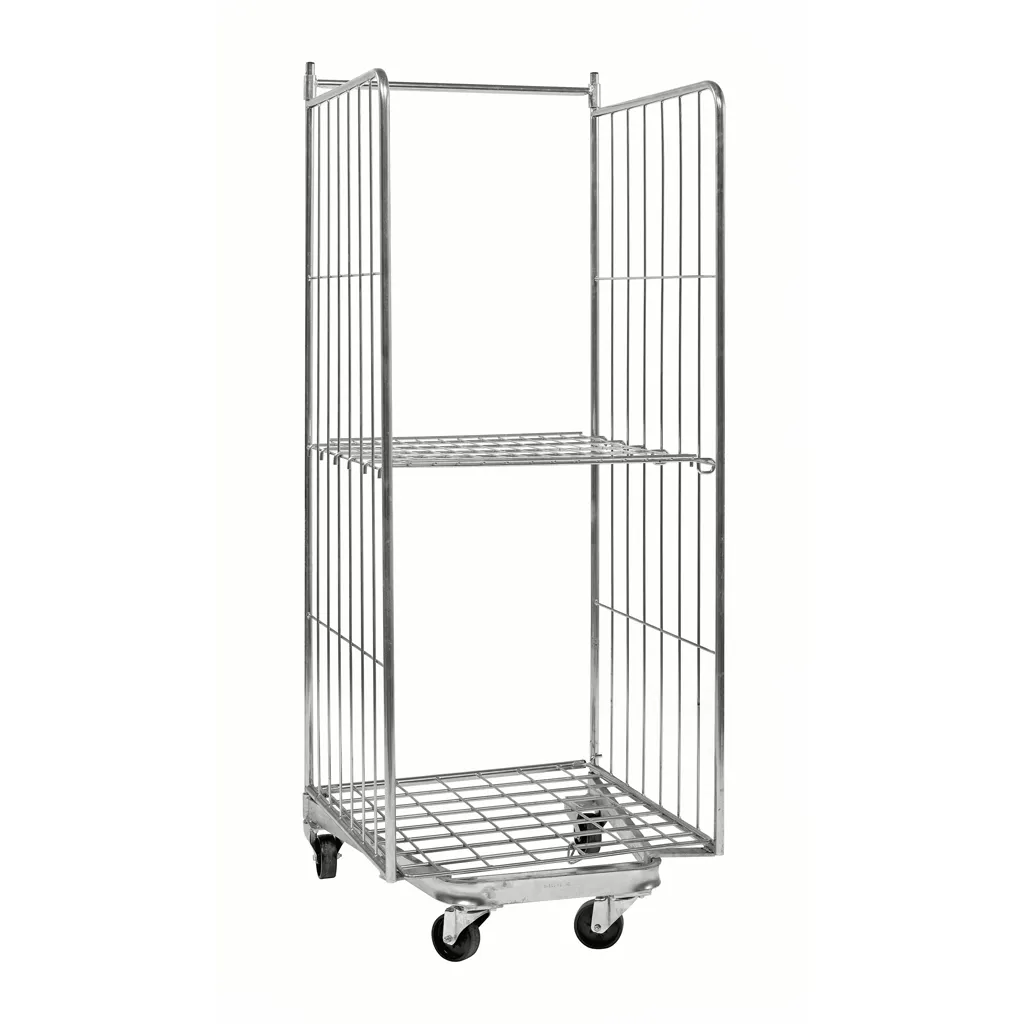 Medium Duty Moving Material Handling Transport Supermarket Logistics Rolling Cage Trolley Roll Container