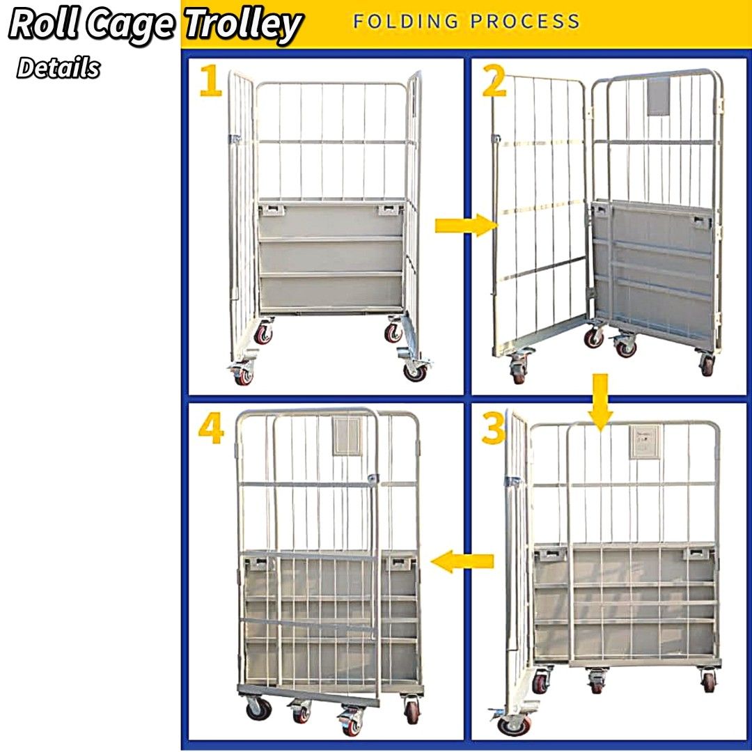 Roll Containers Available in Various Sizes, Designs and Demountable of Nestable Models. Order Picking, Storage