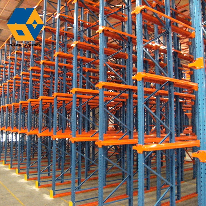 NOVA Facility Cold Room Racks Metal Galvanized Teardrop Shelf, Automation Equipment System Drive in Racking/