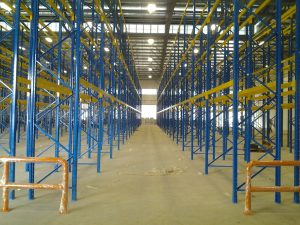 Pallet racking installation view 1
