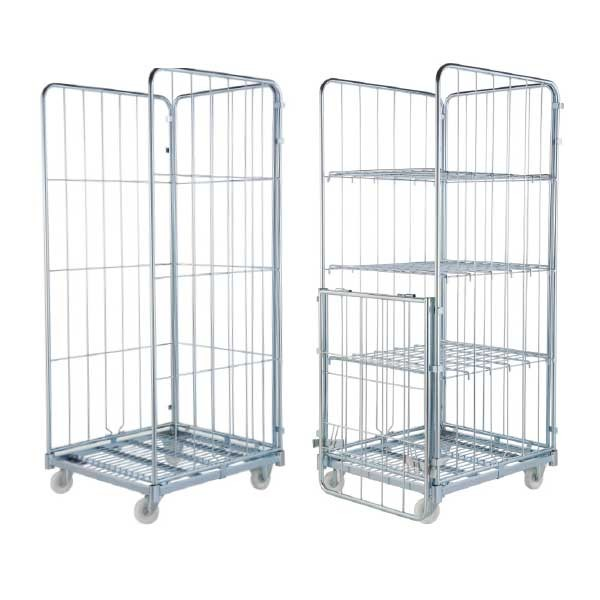 Medium Duty Moving Material Handling Transport Supermarket Logistics Rolling Cage Trolley Roll Container
