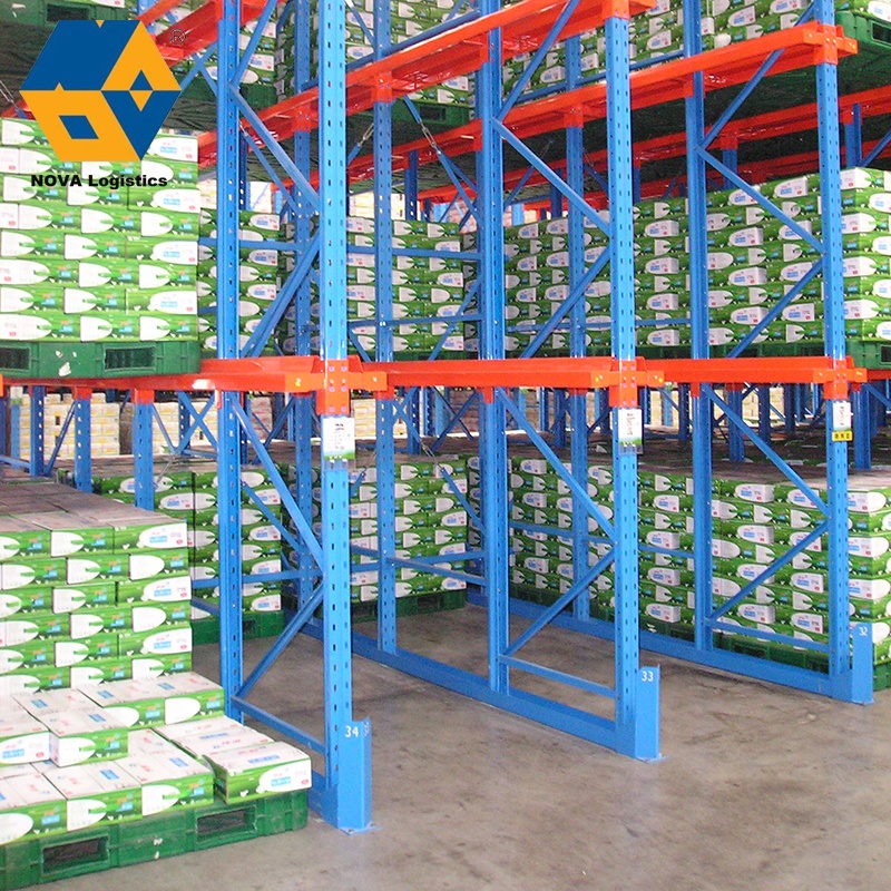 NOVA Facility Cold Room Racks Metal Galvanized Teardrop Shelf, Automation Equipment System Drive in Racking/