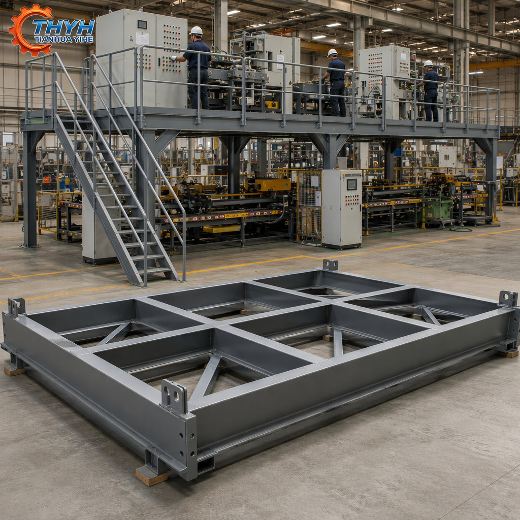 Heavy-Duty Welded Mezzanine Floor Structure Shot Blasted Primer Painted Q345 Q355 Heavy Plate Full QC Certified Stainless Steel