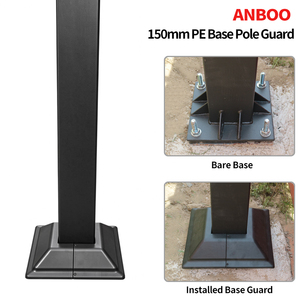 Factory Custom 150mm 6 Inch PE Column Base Protector Safety Guard for Warehouse Racks Post ANBOO