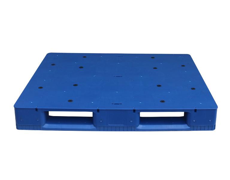 Durable Euro Pallet 1311-16 Single Faced 4-Way Entry Recycled Plastic for Industrial Storage and Transportation