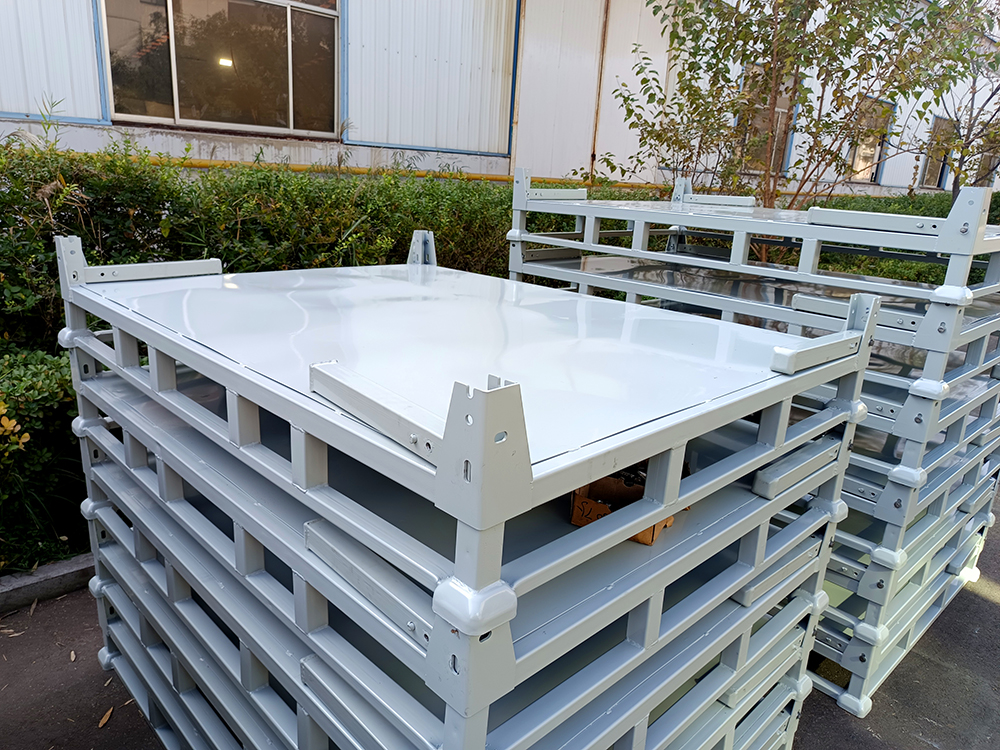 Heavy-Duty Q235 Steel Pallet With Poles | Heavy-Duty Collapsible Design For Warehouse Stacking &amp; Logistics
