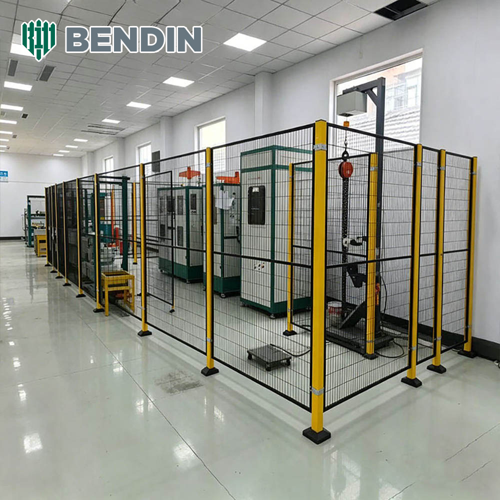 Robot Work Area Safety Fence Galvanized Steel Machine Guarding Barrier for Industrial Automation Protection