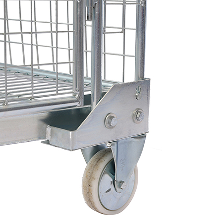 500kg Loading Capacity Supermarket Storage Rolling Cage Laundry Room Turnover Roll Container Collapsible Roll Trolley Cage