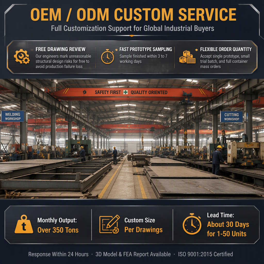 Custom OEM Grating Platform Panel | Precision Steel Welded Structure for Factory Mezzanine Access