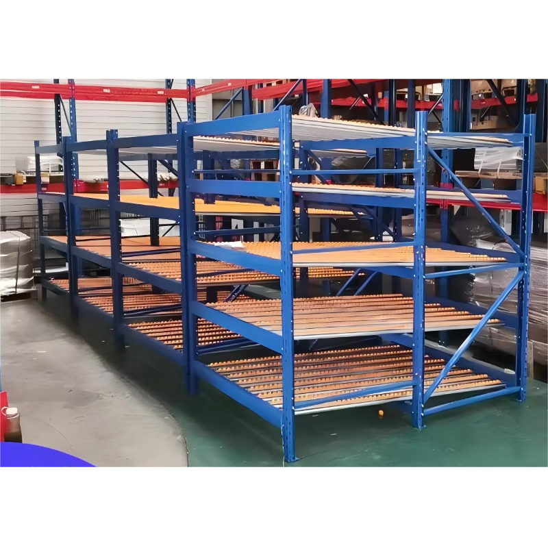 Factory Warehouse Storage 5 Durable Gravity Flow Racking FIFO Adjustable Roller Rack Metallic Shelves Carton Flow Rack System