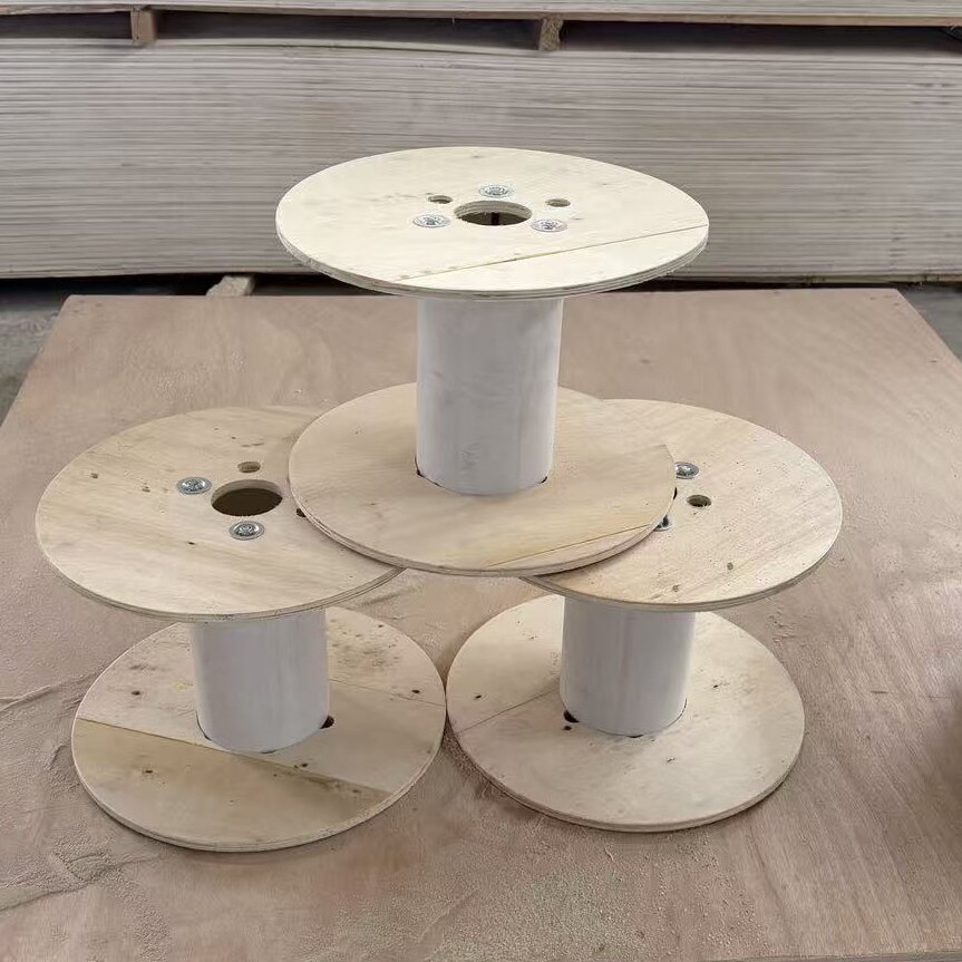 Plywood Wooden Cable Spool Heavy Duty Industrial Empty Wire Cable Reel