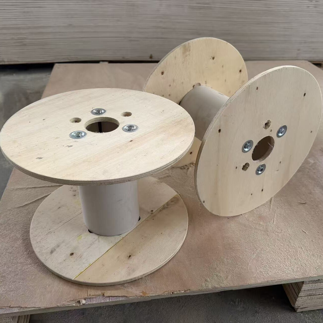 Assembly Type Plywood Spool Detachable Empty Wooden Wire Cable Reel Semi-Automatic Multifunctional Brand BR Model 2026-8-4 1.8kg