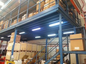 Warehouse mezzanine installation underside thumbnail