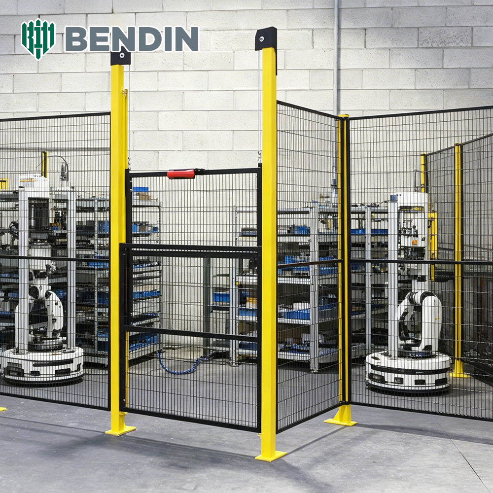 Robot Work Area Safety Fence Galvanized Steel Machine Guarding Barrier for Industrial Automation Protection