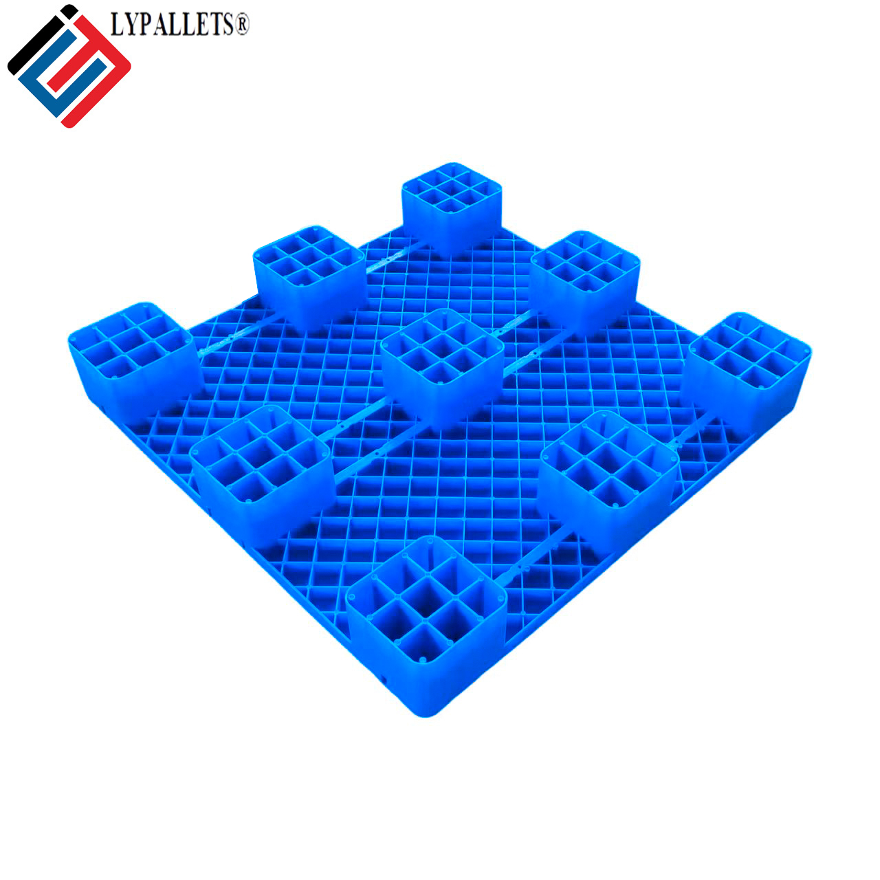 High Quality Low Price Wholesale Nine Feet Plastic Flat Pallet for Warehouse Industrial Logistic Low Price One Way Shipping