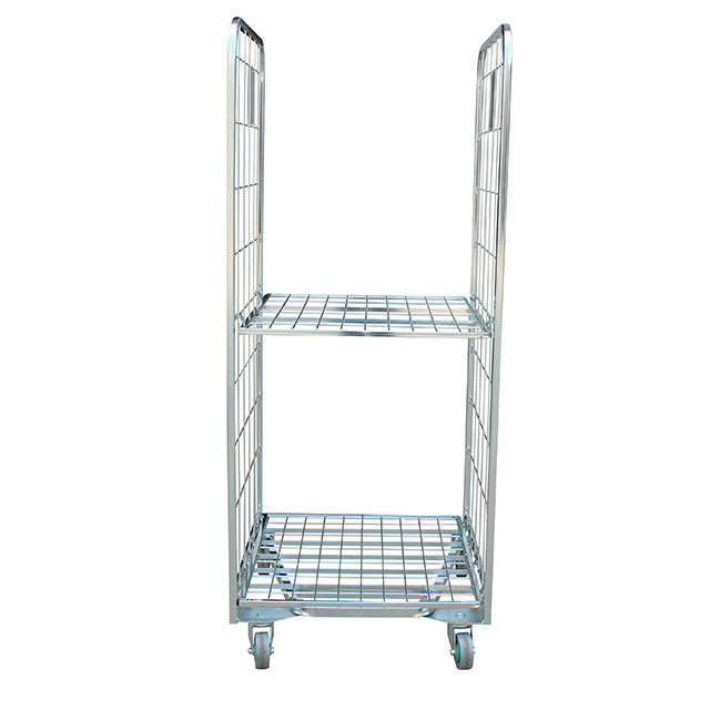 OEM Supplier Nesting 2-Sided Frame Roll Container Light Duty Multi-Purpose Workshop Storage Made of Metal Wire and Steel