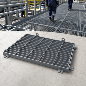Custom OEM Grating Platform Panel | Precision Steel Welded Structure For Factory Mezzanine Access